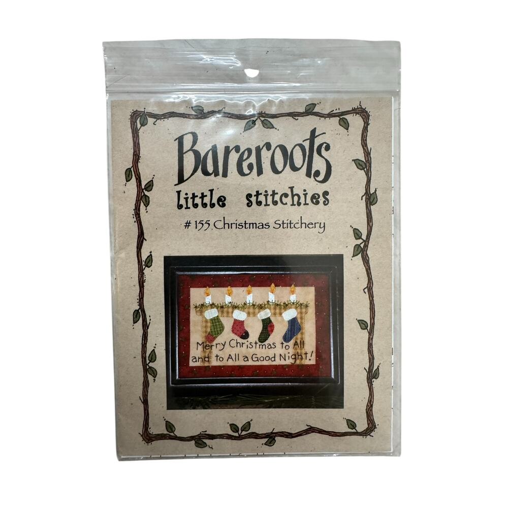 BAREROOTS Little Stitchies *NEW* Christmas Stitchery Pattern 155 Merry Christmas